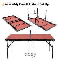 Ubon Foldable Ping Pong Table 60 x 30 Table Tennis Table Family Indoor Use