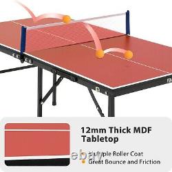 Ubon Foldable Ping Pong Table 60 x 30 Table Tennis Table Family Indoor Use