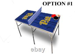 University Of Pittsburgh Portable Table Tennis Ping Pong Folding Table withAccesso