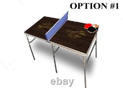 University Of Wyoming Portable Table Tennis Ping Pong Folding Table withAccessorie