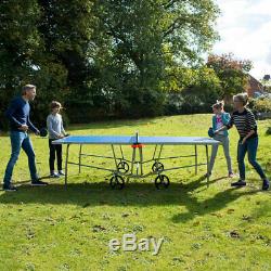 Vermont TS100 Table Tennis Table FOLDABLE Outdoor Ping Pong + Bats/Balls