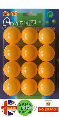 White/Orange Table Tennis Balls Ping Pong Game 40mm New UK Seller 12 Pack