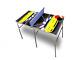 Yellow Corvette Portable Tennis Ping Pong Folding Table Withaccessories