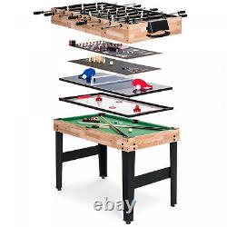 10-en-1 Combo Game Table Set Avec Pool Foosball Ping Pong Hockey Bowling Chess Fun