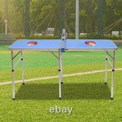 152cm Table De Tennis Portable, Jeu De Ping-pong Pliant