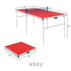 1839176cm Ping-pong Pliable Table Rouge