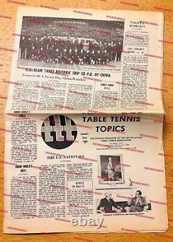 1971 Magazine de sujets de tennis de table Richard Nixon Diplomatie du ping-pong en Chine