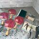 4 Raquettes De Tennis De Table Vintage Ping Pong Paddle Officiel Sportcraft Japon Complet