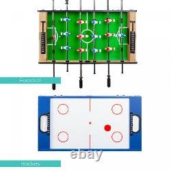 4-en-1 Ping Pong / Tennis De Table, Hockey, Billard, Foosball Table Game Combo