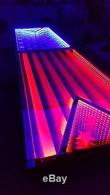 4ème De Juillet Etats-unis Amérique Infinity Led Beer Pong 8ftx2ft / W Capteurs Music