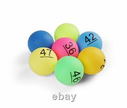 50 X Balles De Tennis De Table De Ping-pong Numérotées 40mm Tombola Numéros De Loterie 1 À 50
