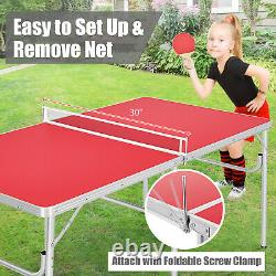 60 Table Portable Tennis Ping Pong Polding Table Avecaccessoires Indoor Game Red