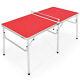 60 Table Portable Tennis Ping Pong Table Pliable Avecaccessoires Indoor Game Red