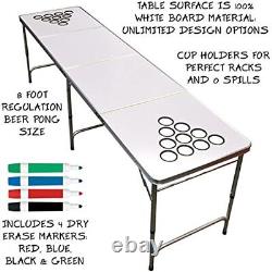 8 Pieds Portable Bière Pong / Tailgate Tables Noir, Football, American Fl