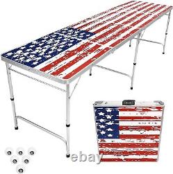 8 Pieds Portable Bière Pong / Tailgate Tables Noir, Football, American Fl