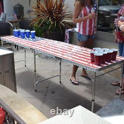 8 Pieds Portable Bière Pong / Tailgate Tables Noir, Football, American Fl