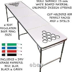 8 Pieds Portable Bière Pong / Tailgate Tables Noir, Football, American Fl