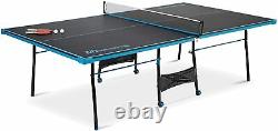 9'x5' Ensemble Officiel De Tennis De Table Ping Pong Jeu Amusant Jouer Paddles Balles Steel Base
