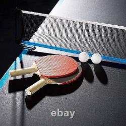 9'x5' Ensemble Officiel De Tennis De Table Ping Pong Jeu Amusant Jouer Paddles Balles Steel Base