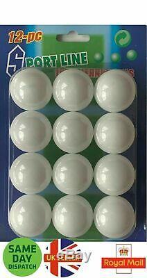 Blanc / Orange Balles De Tennis De Table De Ping-pong Jeu 40mm Nouveau Royaume-uni Vendeur 12 Paquet