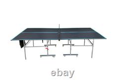 Blue Table Ping Pong Tennis Indoor Official Size Pliable Sport Game Set New Net