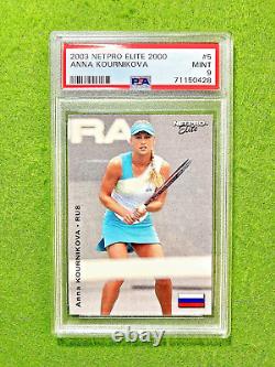 Carte de recrue d'Anna Kournikova 1 sur 2000 PSA 9 MINT RC 2003 NetPro ANNA KOURNIKOVA