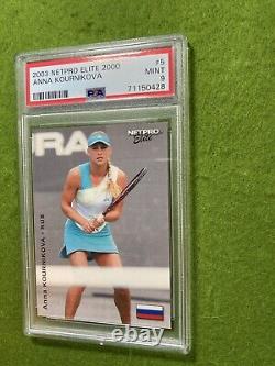 Carte de recrue d'Anna Kournikova 1 sur 2000 PSA 9 MINT RC 2003 NetPro ANNA KOURNIKOVA