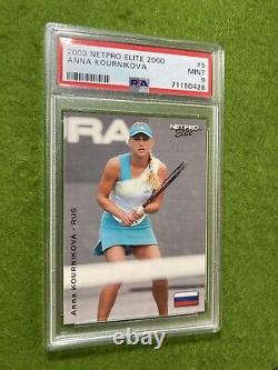 Carte de recrue d'Anna Kournikova 1 sur 2000 PSA 9 MINT RC 2003 NetPro ANNA KOURNIKOVA