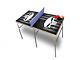 Drapeau Américain Crâne Bw Table De Ping-pong Portable Pliante Avec Accessoires