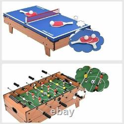 Ensemble De Table Multi-jeux 4-en-1 Avec Air Hockey, Tennis De Table, Billard, Foosball