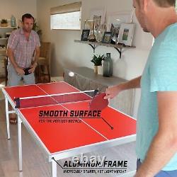Ensemble de jeu de tennis de table ping-pong GoSports de taille moyenne 6 x 3 pieds pour l'intérieur et l'extérieur.