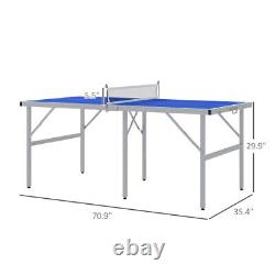 Ensemble de mini table de ping-pong Soozier pour l'extérieur et l'intérieur, table de tennis de table pliable