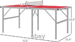 Ensemble de mini table de ping-pong pour extérieur et intérieur, table de tennis pliable