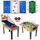 Ensemble De Table De Jeu 5-en-1 Pour La Maison: Baby-foot, Ping-pong, Basketball, Billard