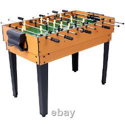 Ensemble de table de jeu 5-en-1 pour la maison: baby-foot, ping-pong, basketball, billard