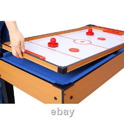 Ensemble de table de jeu 5-en-1 pour la maison: baby-foot, ping-pong, basketball, billard