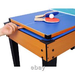 Ensemble de table de jeu 5-en-1 pour la maison: baby-foot, ping-pong, basketball, billard