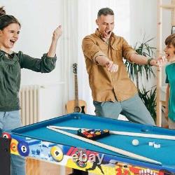 Ensemble de table de jeu combinée 12-en-1 avec baby-foot, air hockey, billard, ping-pong, échecs, bowling