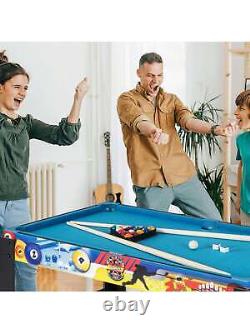 Ensemble de table de jeu combo 12-en-1 avec baby-foot, air hockey, billard, ping-pong, échecs et bowling