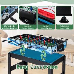 Ensemble de table de jeu combo 14-en-1 avec hockey, billard, ping-pong, bowling, échecs