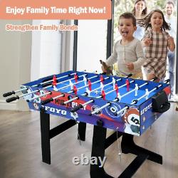 Ensemble de table de jeu multi-jeux 4 en 1, 48 mini baby-foot, ping-pong, table de billard