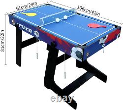 Ensemble de table de jeu multi-jeux 4 en 1, 48 mini baby-foot, ping-pong, table de billard