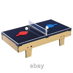 Ensemble de table de jeu multi-jeux 4 en 1 Combinaison de football, air hockey, billard et tennis de table