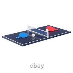 Ensemble de table de jeu multi-jeux 4 en 1 Combinaison de football, air hockey, billard et tennis de table