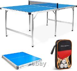 Ensemble de table de ping-pong PRO-SPIN de taille moyenne pour une utilisation en extérieur/intérieur, haute performance résistant aux intempéries.