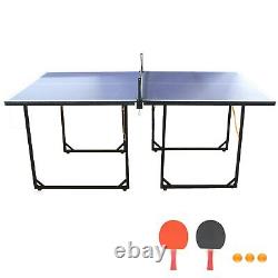 Ensemble de table de ping-pong pliable compacte de 6 pieds de taille moyenne pour jeux intérieurs et extérieurs