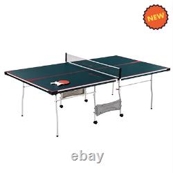 Ensemble de tennis de table de taille moyenne pliable pour l'intérieur avec 2 raquettes et 2 balles