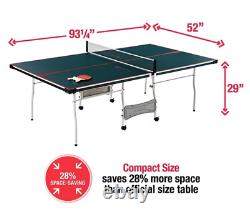 Ensemble de tennis de table de taille moyenne pliable pour l'intérieur avec 2 raquettes et 2 balles