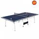 Ensemble De Tennis De Table Ping-pong Pliable Bleu De Taille Officielle Pour L'intérieur Avec 2 Raquettes Et 2 Balles