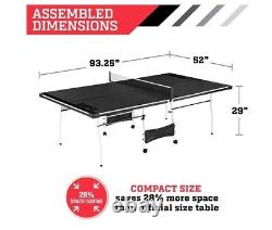 Espn Taille Moyenne 15mm Table De Tennis Intérieure 4 Pièces, Accessoires Inclus, Blac